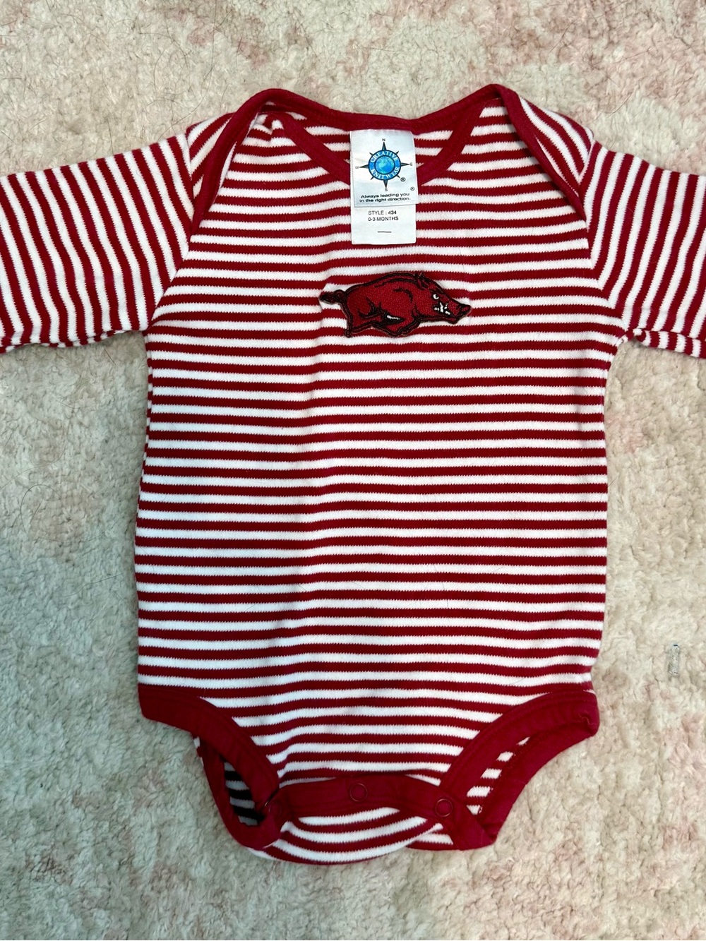 Arkansas Razorback Baby Onesie